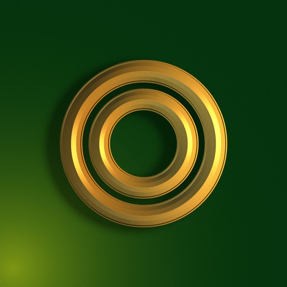 a green and yellow circle
