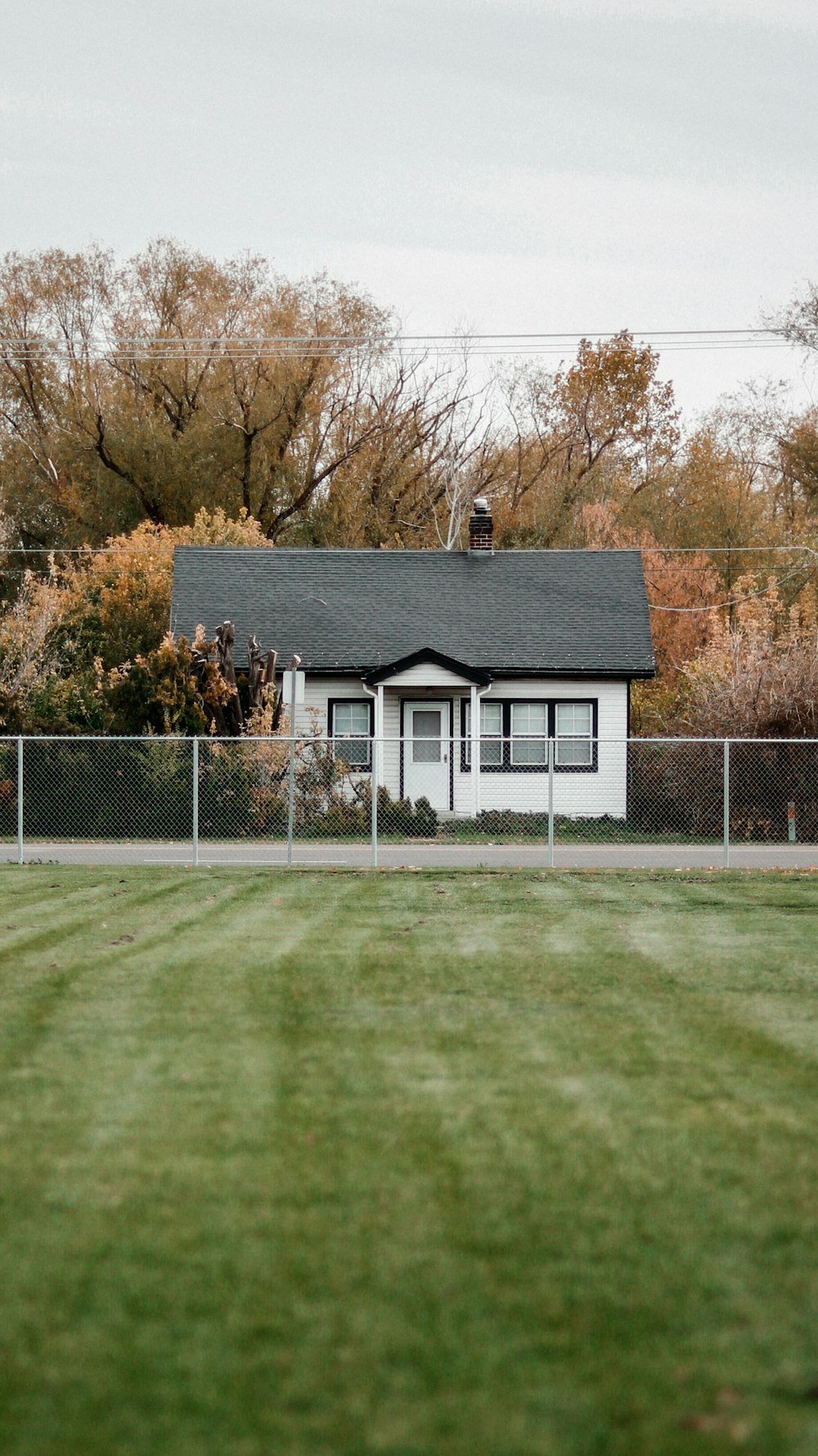 a house with a fence around it