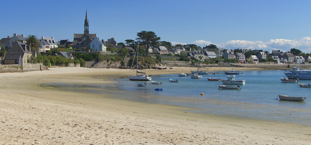 boats on the beach