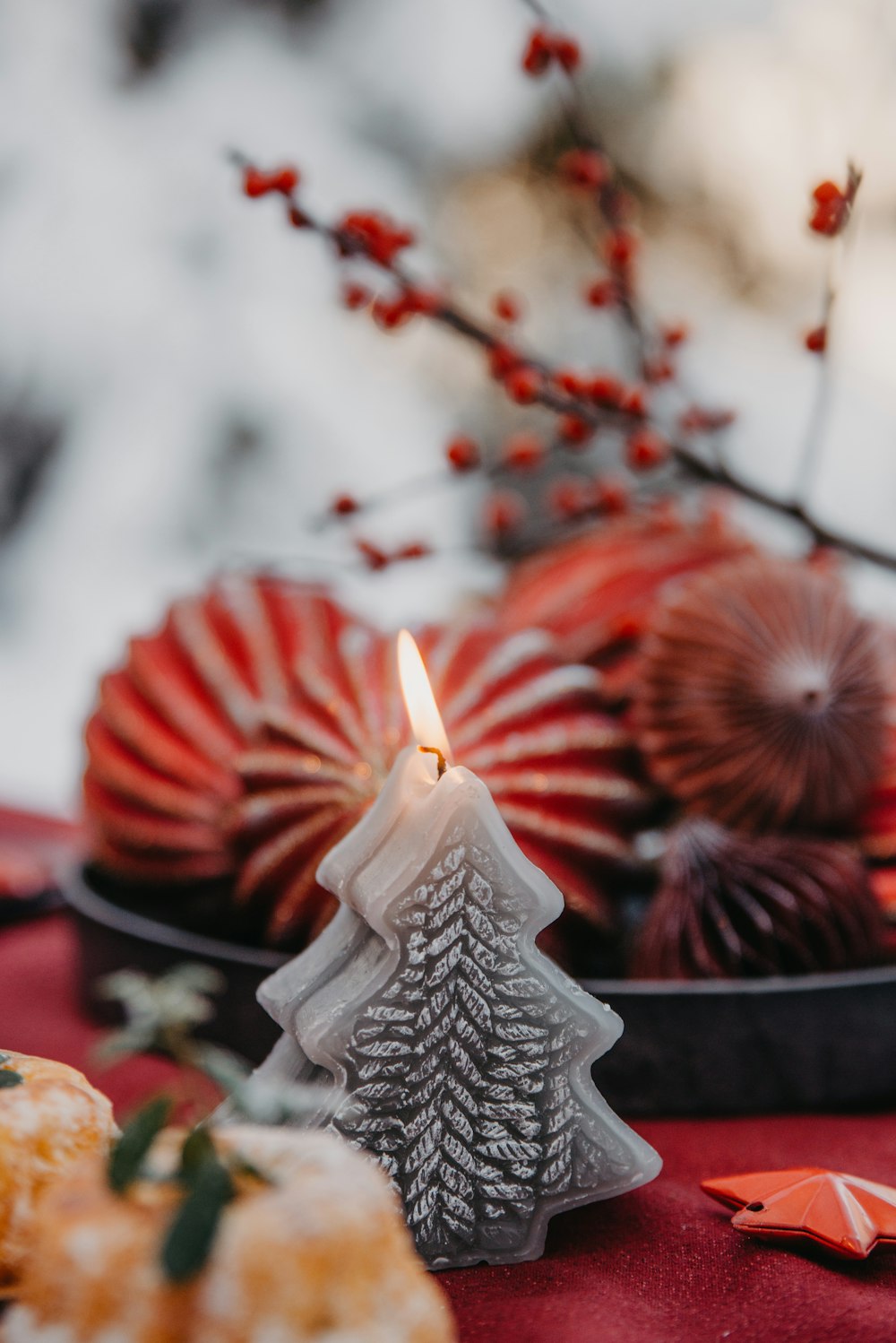 a candle in a cake