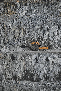 a truck is parked in a field