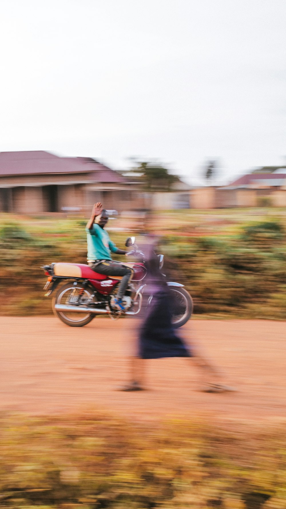 a man riding a motorcycle