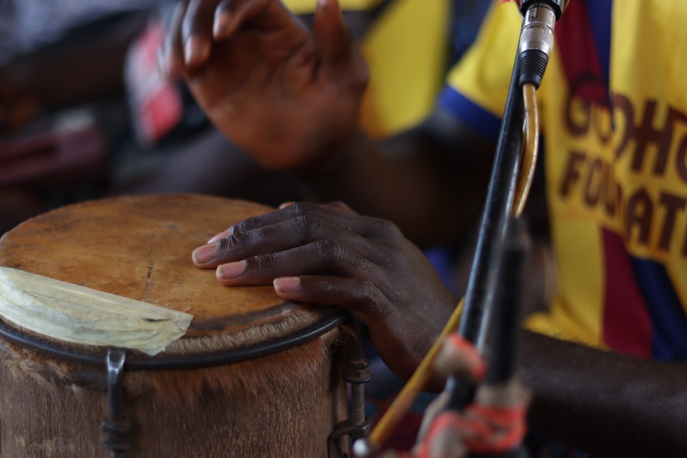 a person playing a musical instrument