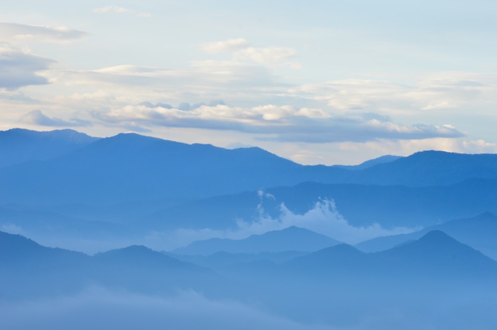 a view of a mountain range