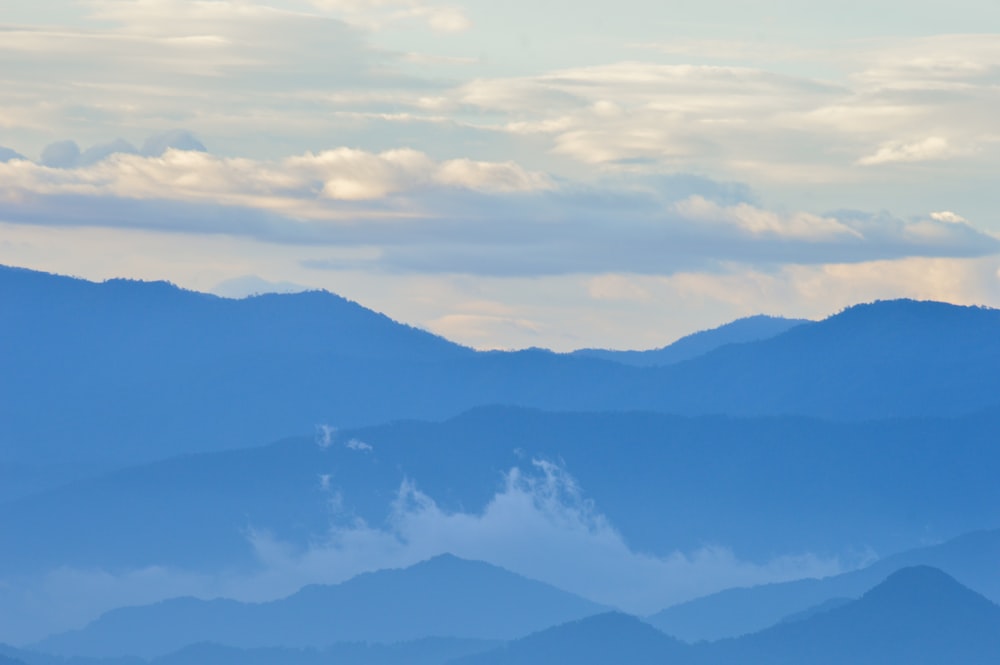 a view of a mountain range