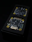 a black and gold calculator