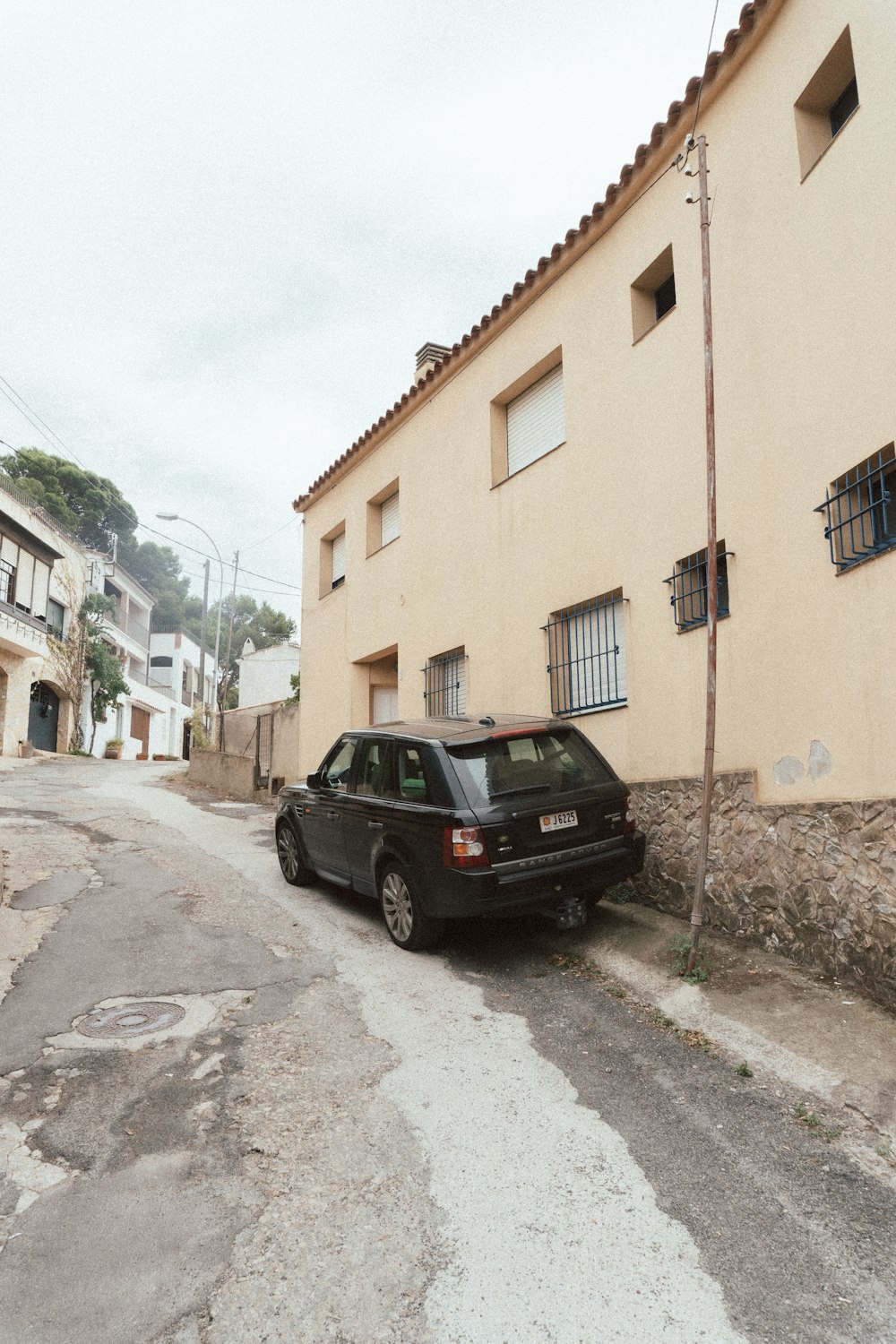 a car parked on a road