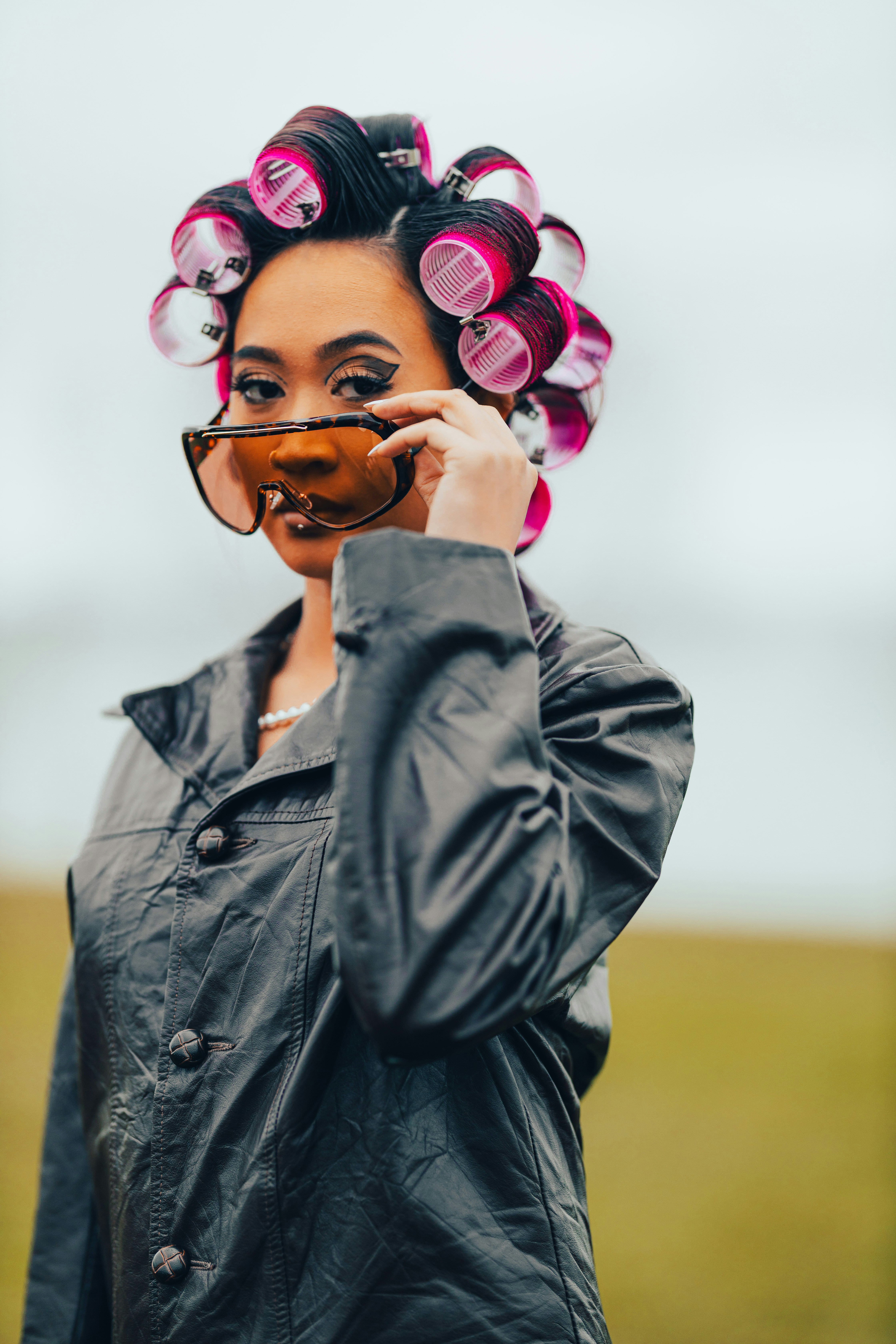 a person with a flower crown