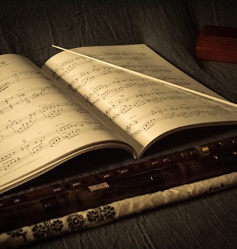 an open book on a table