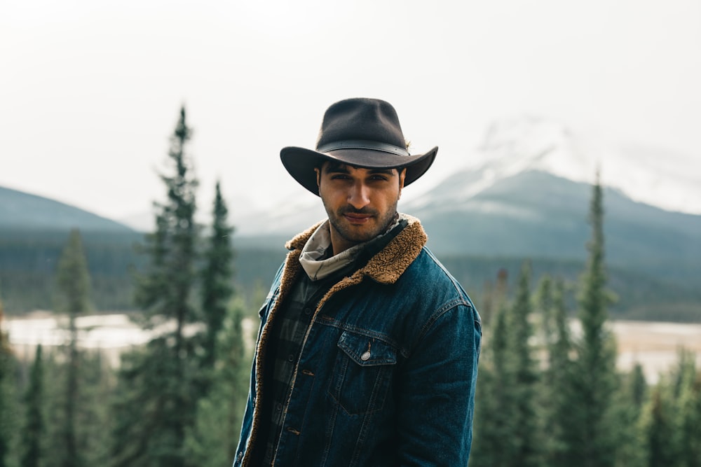 a man wearing a hat and scarf