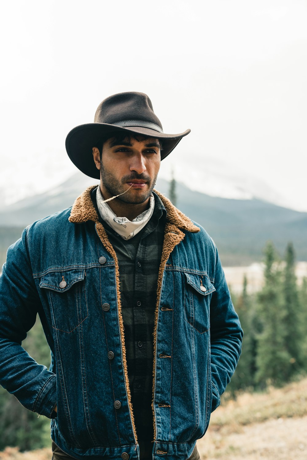 a man wearing a hat