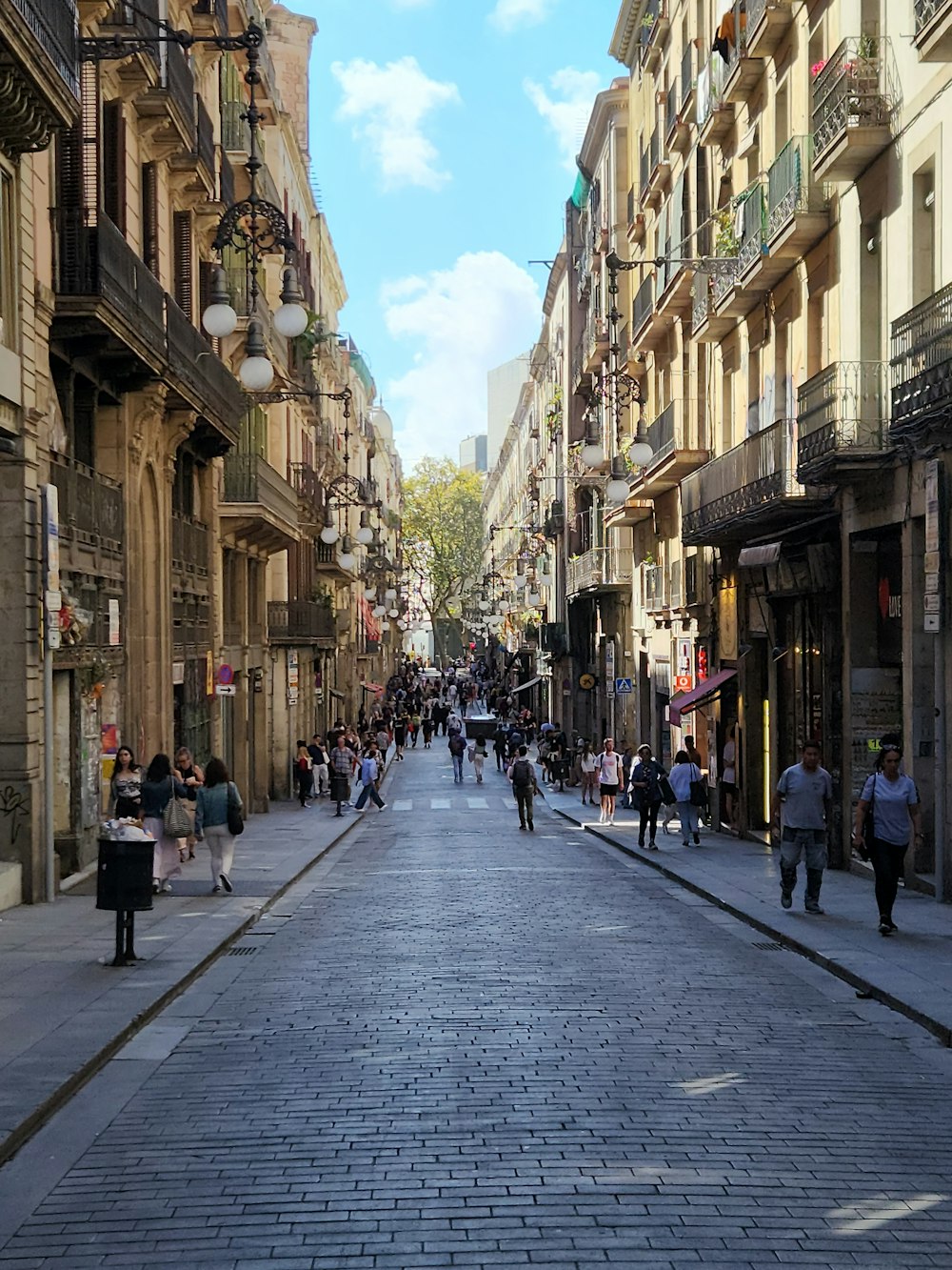 people walking on a street