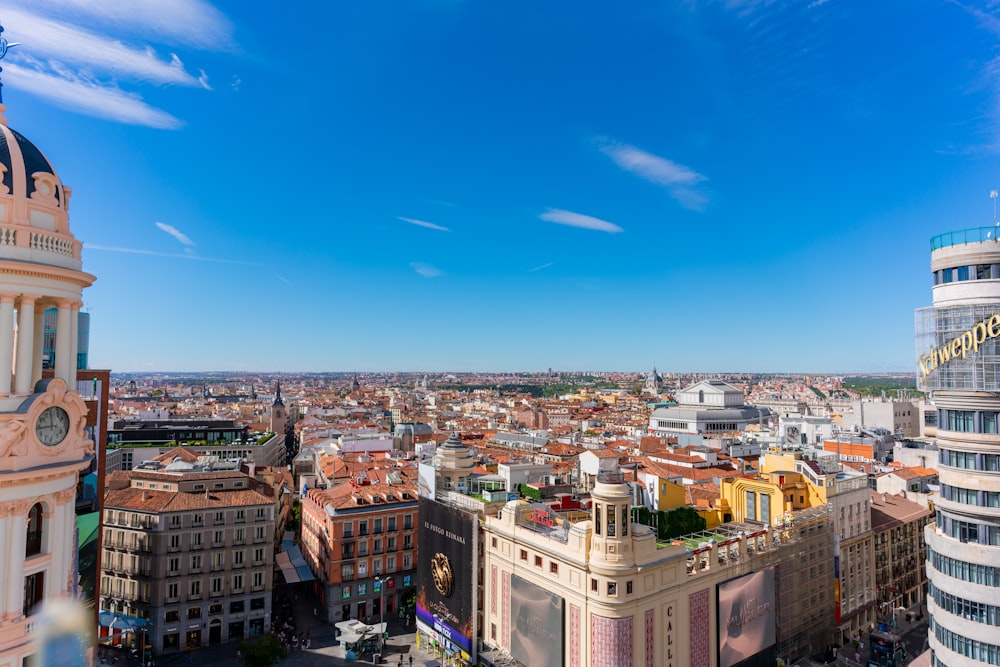 a city with many buildings