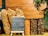 Several packages and jars of gourmet popcorn are displayed on a wooden surface. The flavors include chocolate, caramel, and cheese, as indicated by a small chalkboard. A plant decorates the right side of the image.