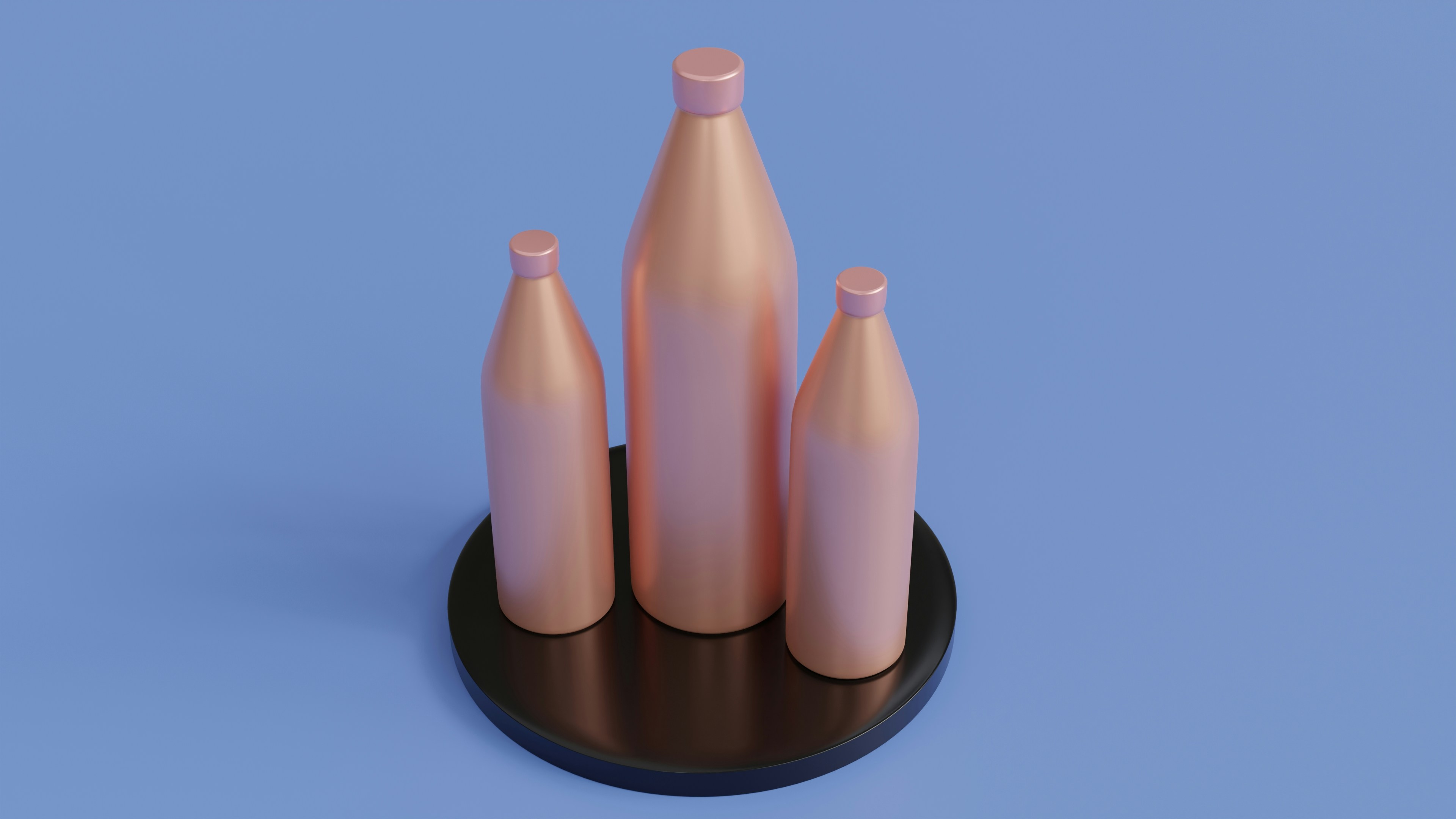 Metallic supplement bottles