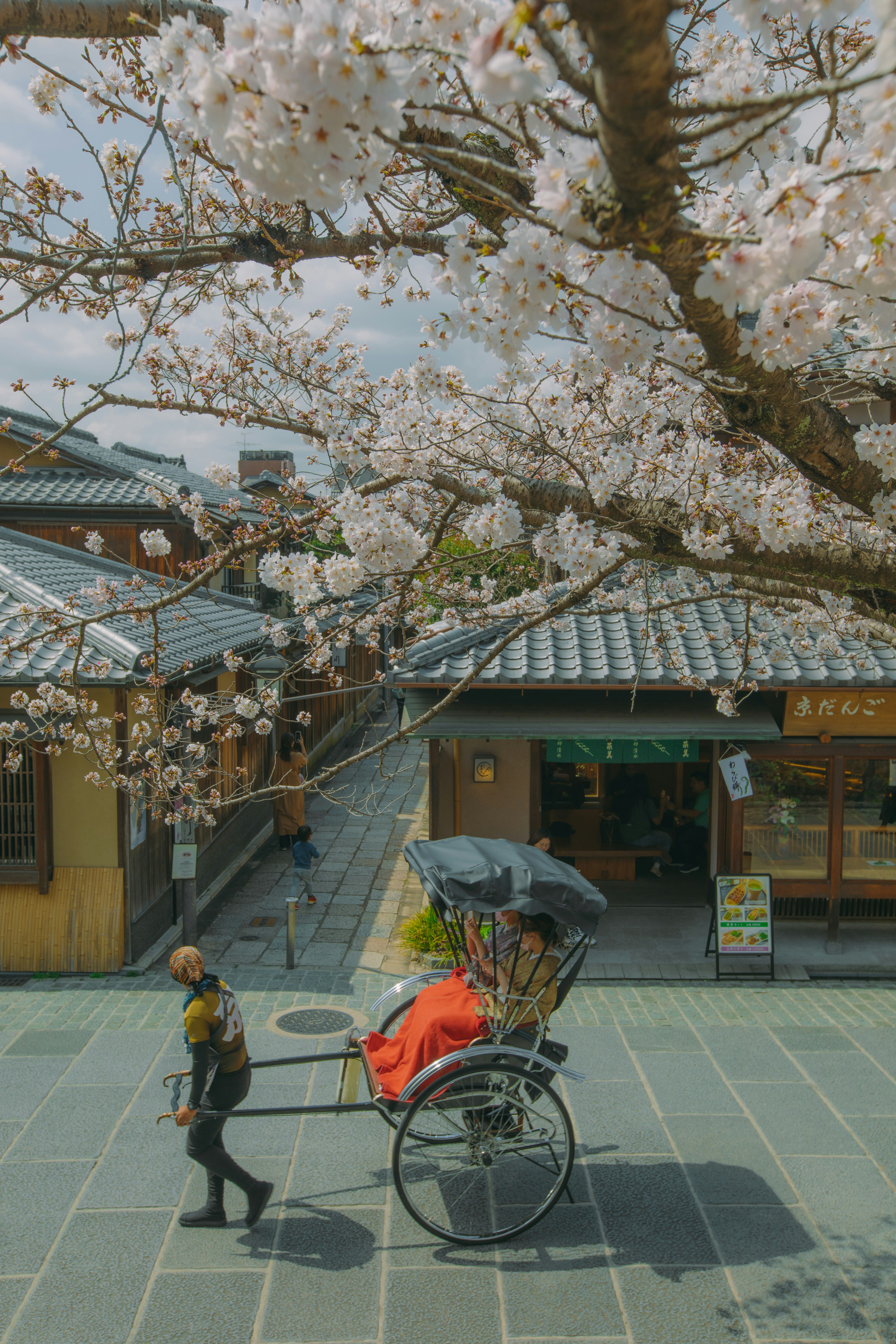 a person walking with an umbrella
