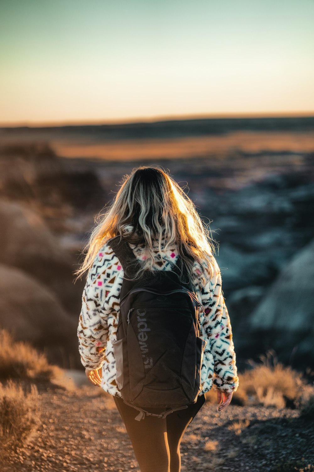 a person with long hair