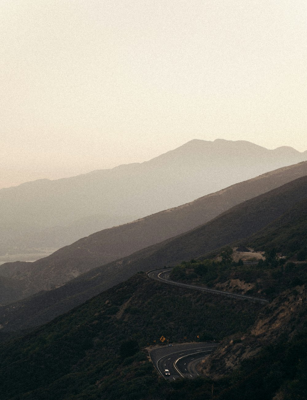 a road going through a valley