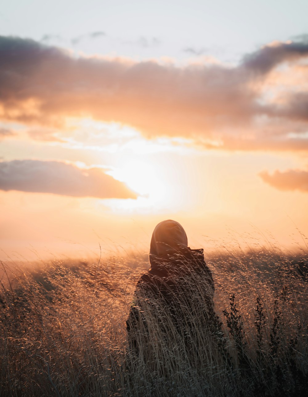 a person standing in a field