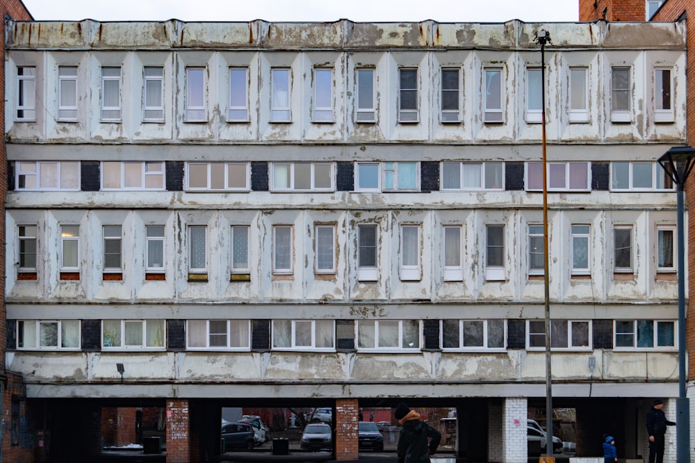 a building with many windows