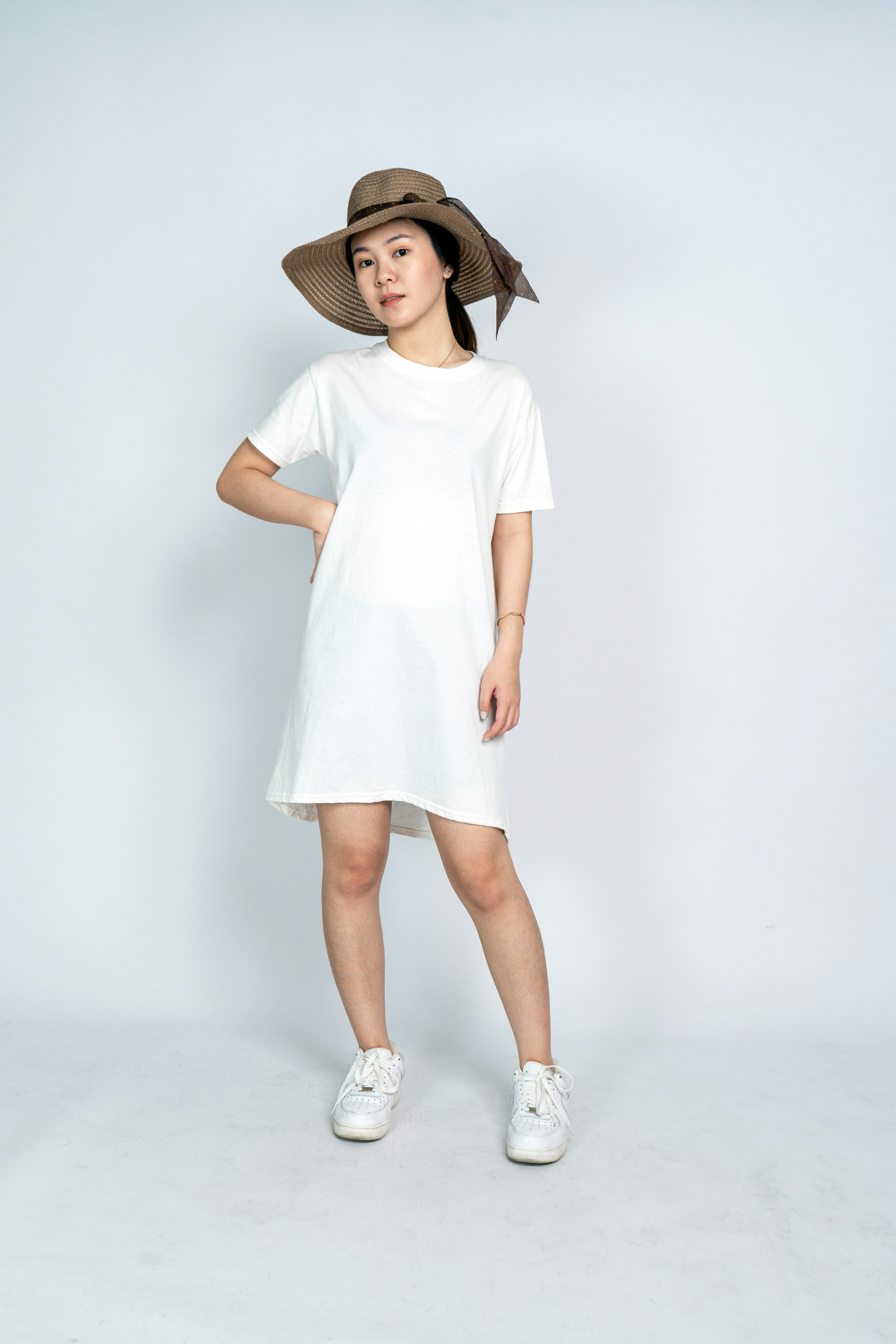 a woman wearing a hat