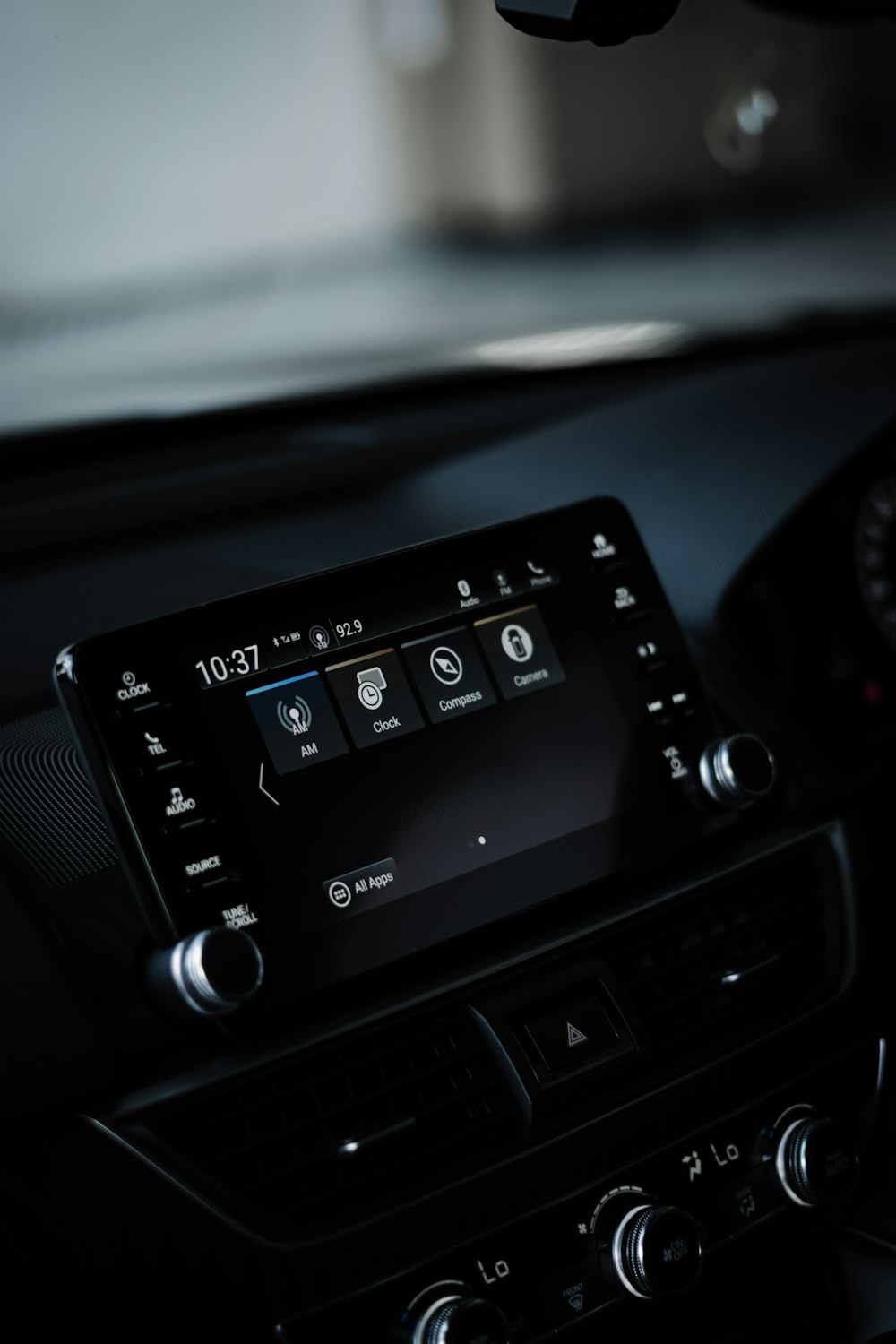 a close up of a car dashboard