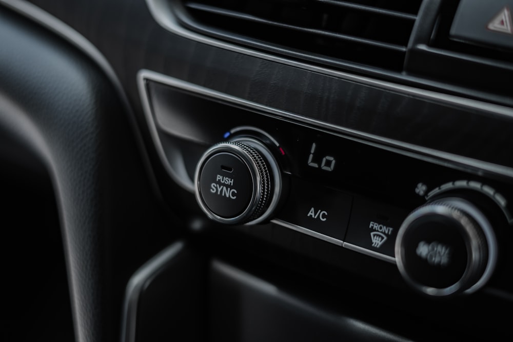 a close up of a car dashboard