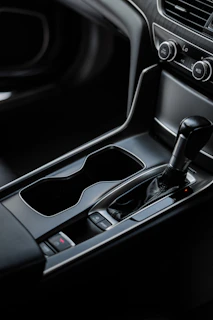 a close-up of a car steering wheel