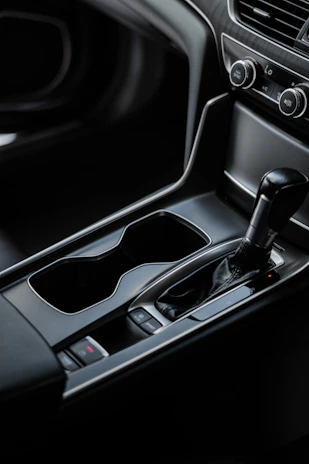 a close-up of a car steering wheel