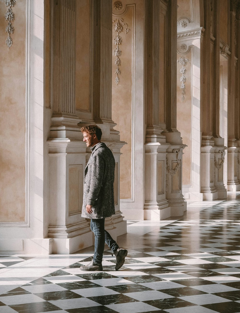 a person standing in a building