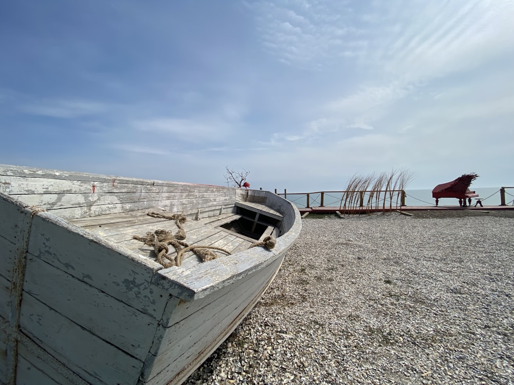 a boat on the beach