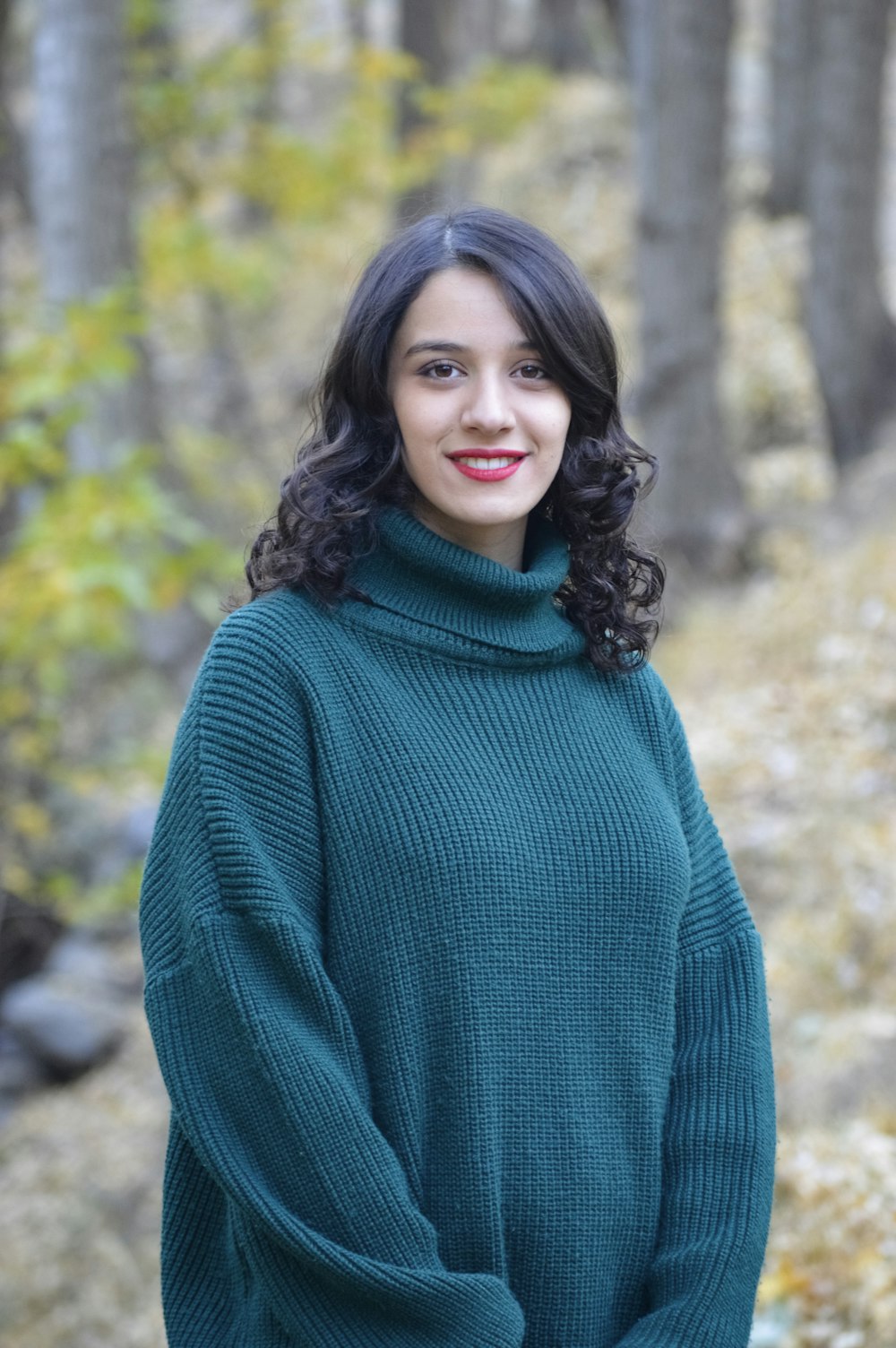 a woman smiling for the camera