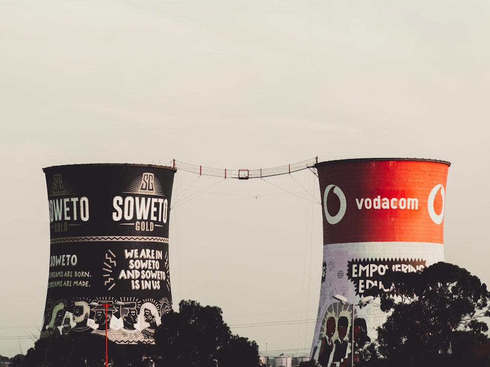 a group of banners