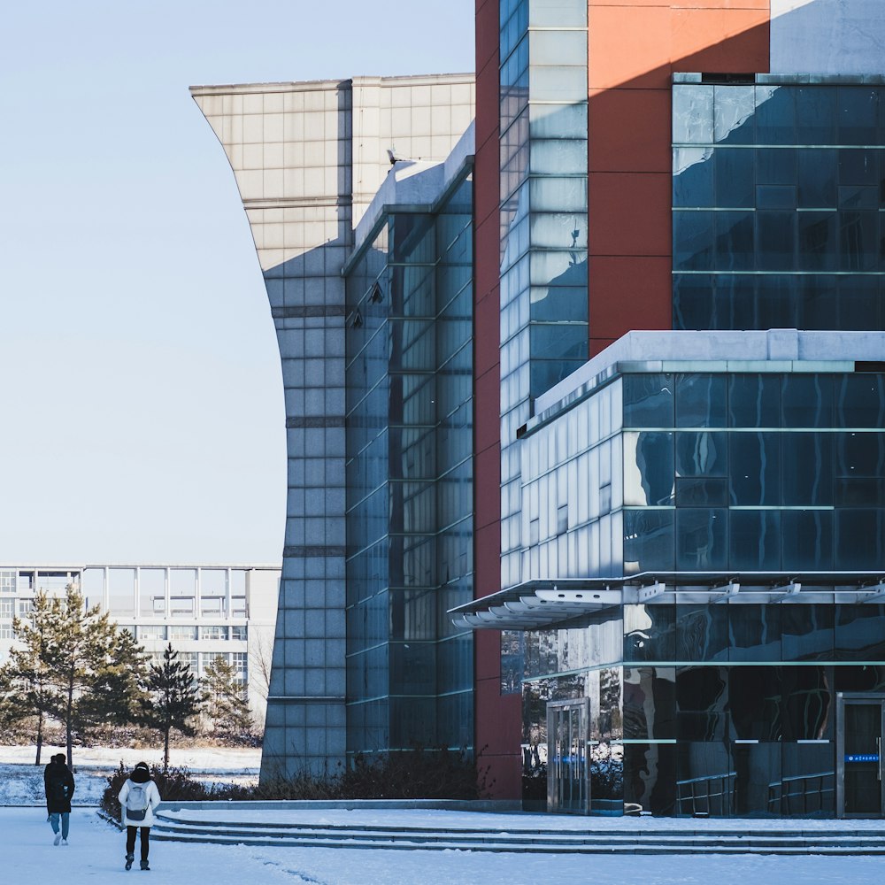 a building with glass windows