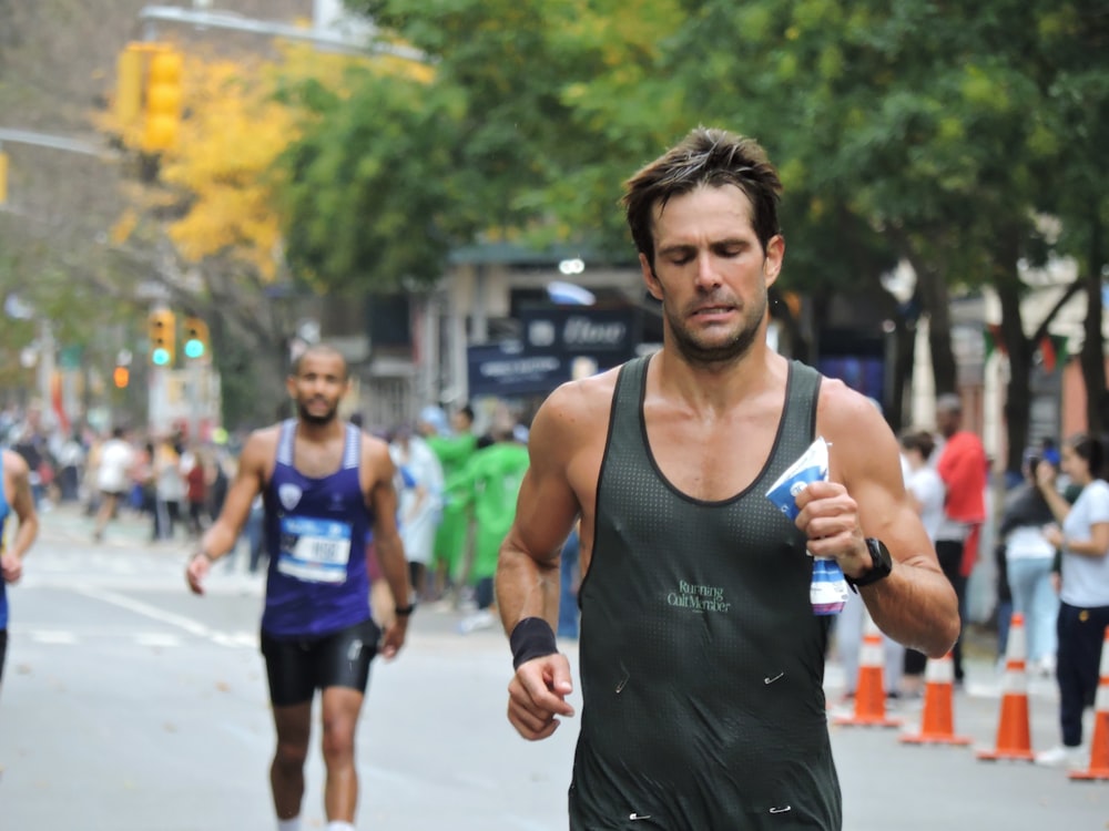 a person running in a marathon