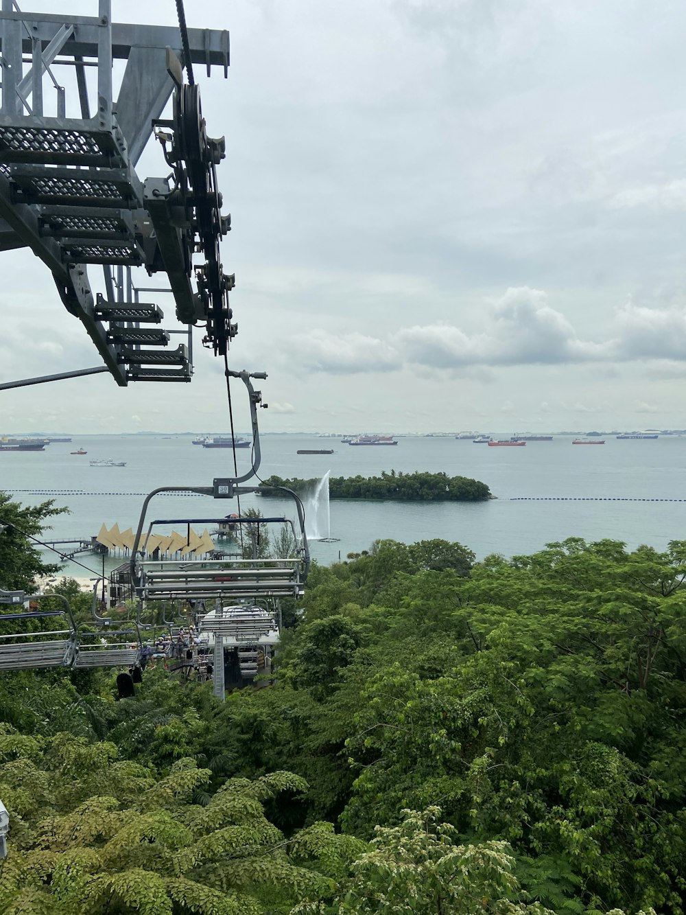 a large crane over a body of water