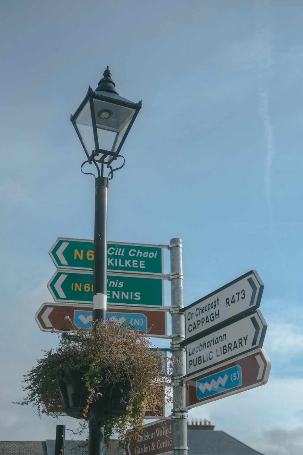 a street sign with address signs
