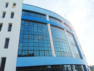 a building with glass windows