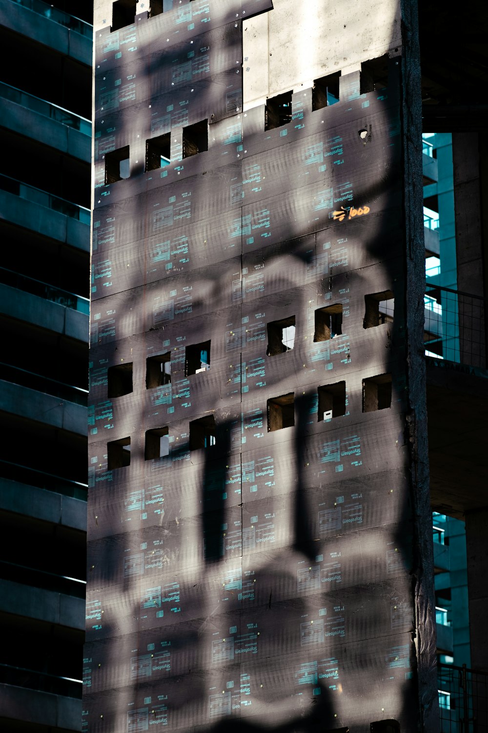 a tall building with many windows