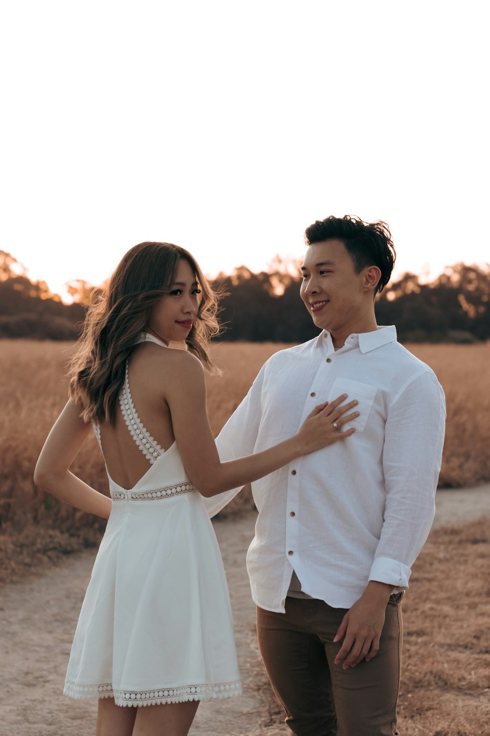 a man and woman posing for a picture