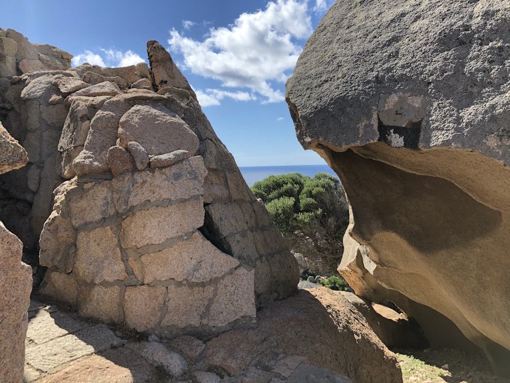 a group of large rocks