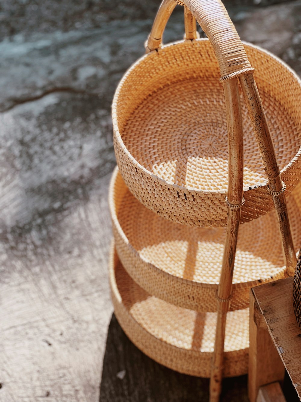 a close-up of a basket