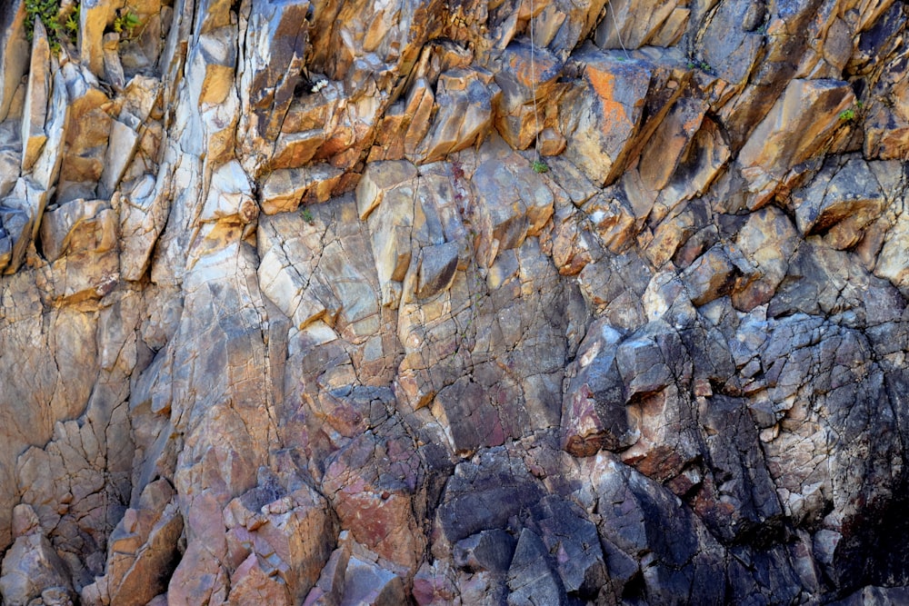a close-up of a rocky cliff