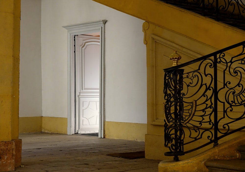 a gate in a building