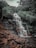 A group of hikers enjoying a waterfall in Chapada dos Veadeiros.