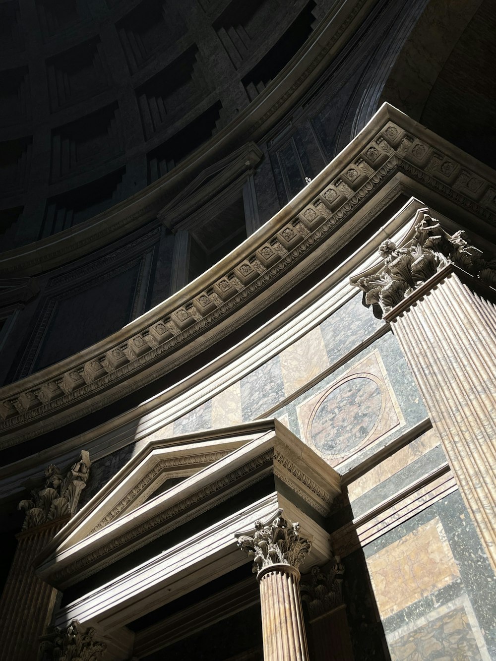 a building with a large arched window