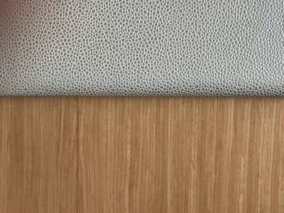 Close-up of a customizable product showing different texture options