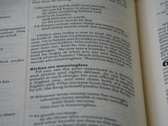 an open book with text