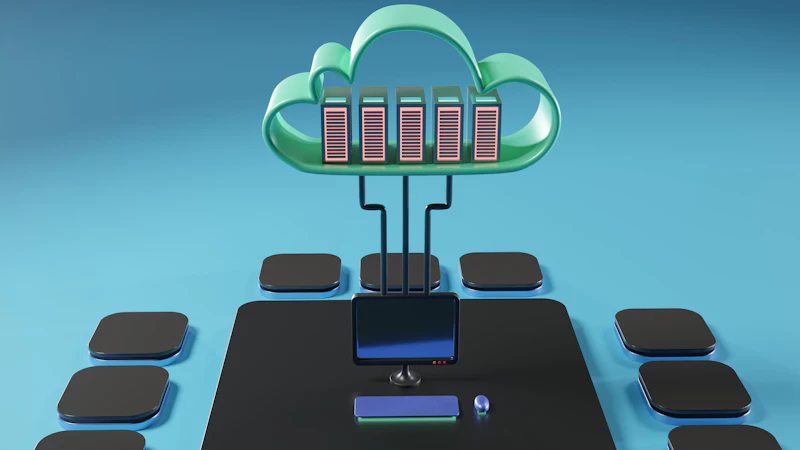 Computer-generated render of computing hardware