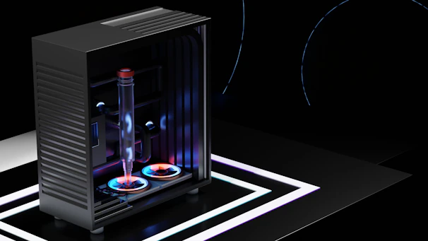 a machine with a light